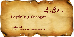 Legény Csongor névjegykártya