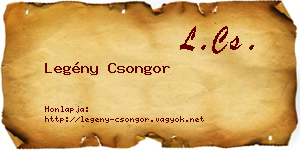 Legény Csongor névjegykártya